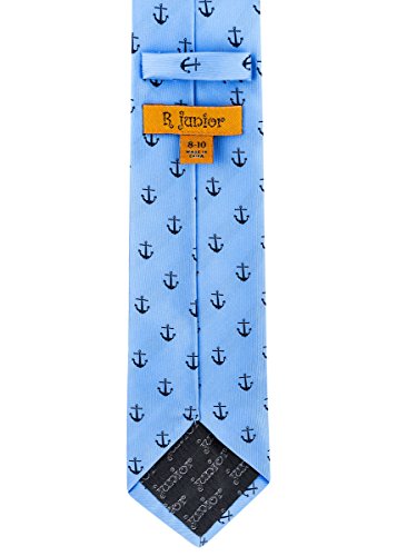 Retreez Classic Anchor Pattern Woven Boy's Tie - 8-10 years3