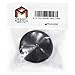 Prescott Plastics 2 1/2” (63.5mm) Outer Diameter Flexible Plastic Hole Caps, Round Black Metal Tubing End Caps, Strong Furniture Leg Inserts, Impact & Weather Resistant, Made in The USA - 4 Pack
