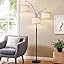 Matte Black-White Linen Shades Matte Black-White Linen Shades