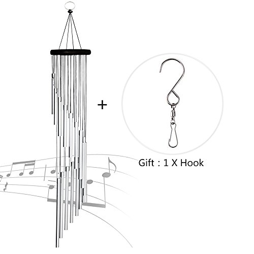 Y-Step Wind Chime 18 Metal Tube With 1 Hook Church Home Garden Hanging Decorations Wind Chime Bells Indoor/Outdoor 35.43 inch