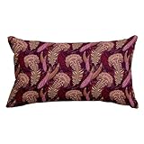 EHOMERY Rectangular Funda Cojín Grande Fundas Almohadas Impermeables Patrón Retro Seda, Decorativa Bedsure Vibrante Sedoso Y Lujoso, 50x75cm