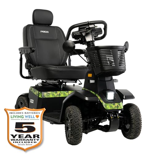 Pride PX4 HD Mobility Scooter, 500 Lbs. Weight, Capacity, NFC Key Fob, with 5-Year Extended Warr (Forest Camo, 22