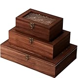 [lalarimi]木製収納ボックス 蓋付き 多目的コンテナ プレゼント用 アンティークデザイン ジュエリー 松木製 防塵仕様 文具小物整理 コンパクトサイズ