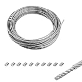 Wire Rope Stainless Steel 18 m / 3 mm, Steel Cable Coated, 304 Stainless Steel Rope Steel Cable Steel Wire Cable Cable Steel Cable