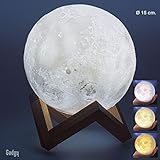 lampenfuß e27 ☾ IDEAL ALS DEKORATION - Der moon lamp eignet sich als Nachtlicht im Kinderzimmer, schlafzimmer, als interessante Dekoration im Wohnzimmer oder auf dem Esstisch oder als Lampe auf Ihrem Nachttisch. Es ist auch eine großartige Idee als Geburtstags- oder Weihnachtsgeschenk für Kinder, Ihren Sohn, Ihren Cousin oder oder sonst jemand, der den mystischen Anblick des Mondes liebt!