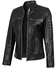 Café Racer Leather Jacket - Black