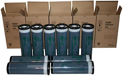 10 Wholesale Widgets Brand HD Black Ink Tubes Compatible with Riso S-4386 HD Black Ink, for use in Risograph RP3700, and RP3790 Duplicators
