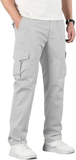 TAGAS Men’s Cotton Cargo Pants | Multi-Pocket Relaxed Fit Casual Trousers, Travel & Outdoor | Mans Bottom wear