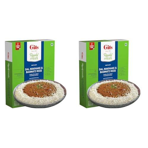 Gits Ready to Eat Basmati Rice + Dal Makhani Combo Meal, Pure Veg, Heat and Eat, 375g (Pack of 2) (B0D8177SJM) Amazon Price History, Amazon Price Tracker