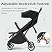 INFANS Ultra-Compact Fold Airplane Ready Travel Stroller, One-Hand Gravity Fold Near Flat Recline Seat, Foldable Toddler Stroller for Infant 6-36 Month