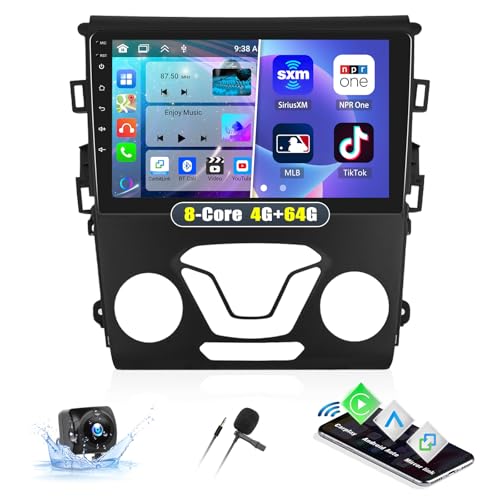 【8 núcleos 4 + 64 G】Android 13 estéreo para carro para Ford Fusion Mondeo 2013-2019, sem fio, CarPla