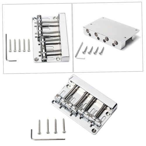 Abaodam Bass Bridge Saddle 4 String Vintage Style Ga1007 Metal Construction 7 Screws