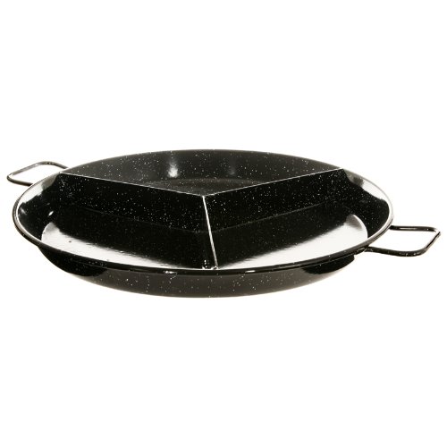 La Ideal - Paellera Multigusto Esmaltada 3 Divisiones - Tamaño : 50 Cm