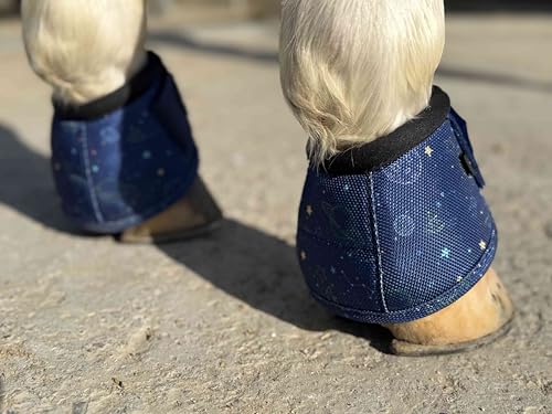 Image of 2520D Horse Bell Boots No-Turn Horse Bell Boots, Equine Ballistic Hoof Overreach Bell Boot, Pair