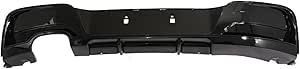 Amazon.com: Sport M-Tech Rear Bumper Diffuser Spoiler Glossly Black ...