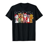Black Family Christmas Afro African American Santa Xmas T-Shirt