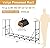 Vailge 8ft Firewood Rack Outdoor, Firewood Rack Holder, Adjustable Heavy Duty Firewood Holder,Outdoor Indoor Fireplace Metal Log Racks for Firewood,with Firewood Bag Carrier,Black