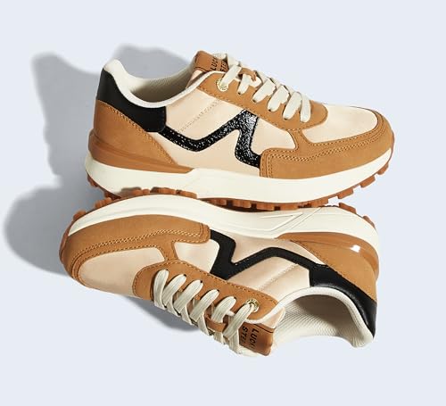 Image of LUCKY STEP Women's Retro Fashion Casual Sneakers | Platform Classic Trendy Trainning Anti-Slip Tennis Travel Walking Shoes