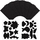 Starich 7 Stücke Nylon Reparaturflicken, Selbstklebende Daunenjacke/Jacken Reparatur Patch, Waschbares Stoff Reparatur Patches, Schwarz Reparatur Patch Kit für Kleidung, Zelt, Sack. 5,5x9,5 Zoll