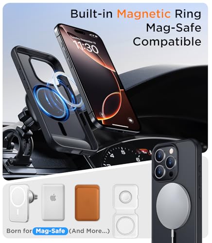 Image of Magnetic Compatible with iPhone 16 Pro Max Case, [Built-in Invisible Kickstand][Compatible with MagSafe] [Military Grade Shockproof] Slim Translucent Matte Phone Case for iPhone 16 Pro Max 6.9 inch
