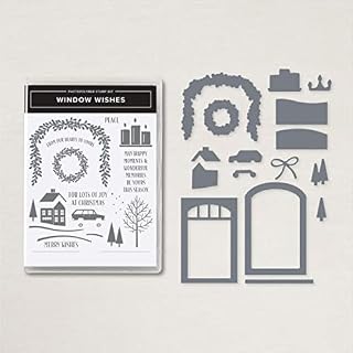 CYFUN DESIGN Leaves of Holly Dies and Stamp Sets for Card Making Christmas Tags Metal Cutting Coordinate Transparent Silicone Seal Stamping Season's Greetings Wishes Alphabets Stamps