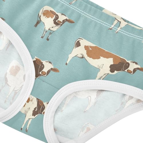 Wusikd Cows Girls' Underwear Cotton Girls Briefs Soft Toddler Underwear 2T4