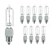 10 Pcs of 75 Watt E11 Base Mini Candelabra, Halogen Light Bulb, 120 Volts, 120V 75W