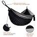 Gold Armour Camping Hammock - Portable Hammock Single Hammock Camping Accessories Gear for Outdoor Indoor Adult Kids, USA Based Brand (Black & Grey)