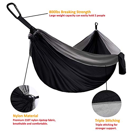 Gold-Armour-Camping-Hammock-Portable-Hammock-Single-Hammock-Camping-Accessories-Gear-for-Outdoor-Indoor-Adult-Kids-USA-Based-Brand-Black-Grey