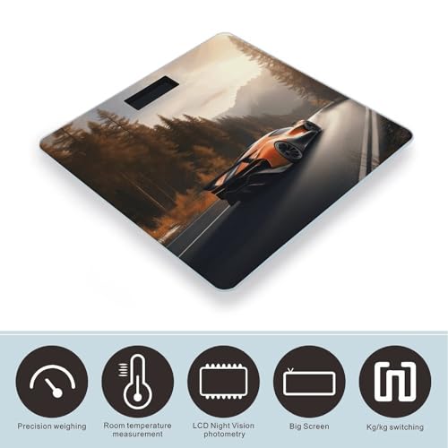 Báscula digital de baño alta precisión con plataforma de vidrio templado miniatura 3
