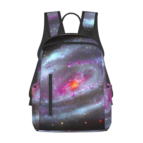 Sac à dos léger avec motif galaxie noir et grand confort de transport