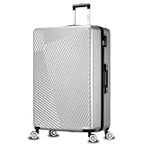 FLYMAX 32" Extra Large Suitcase 4 Wheel Lightweight Suitcases Luggage Hard Shell ABS Travel Case Hold Check in Fits 23kg - 35kg + 3 Digit Lock + 1 Year Warranty 125 Litre Capacity