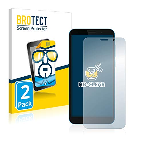 BROTECT Protector Pantalla para Motorola Moto E6 Play Protector Transparente (2 Unidades) Anti-Huellas