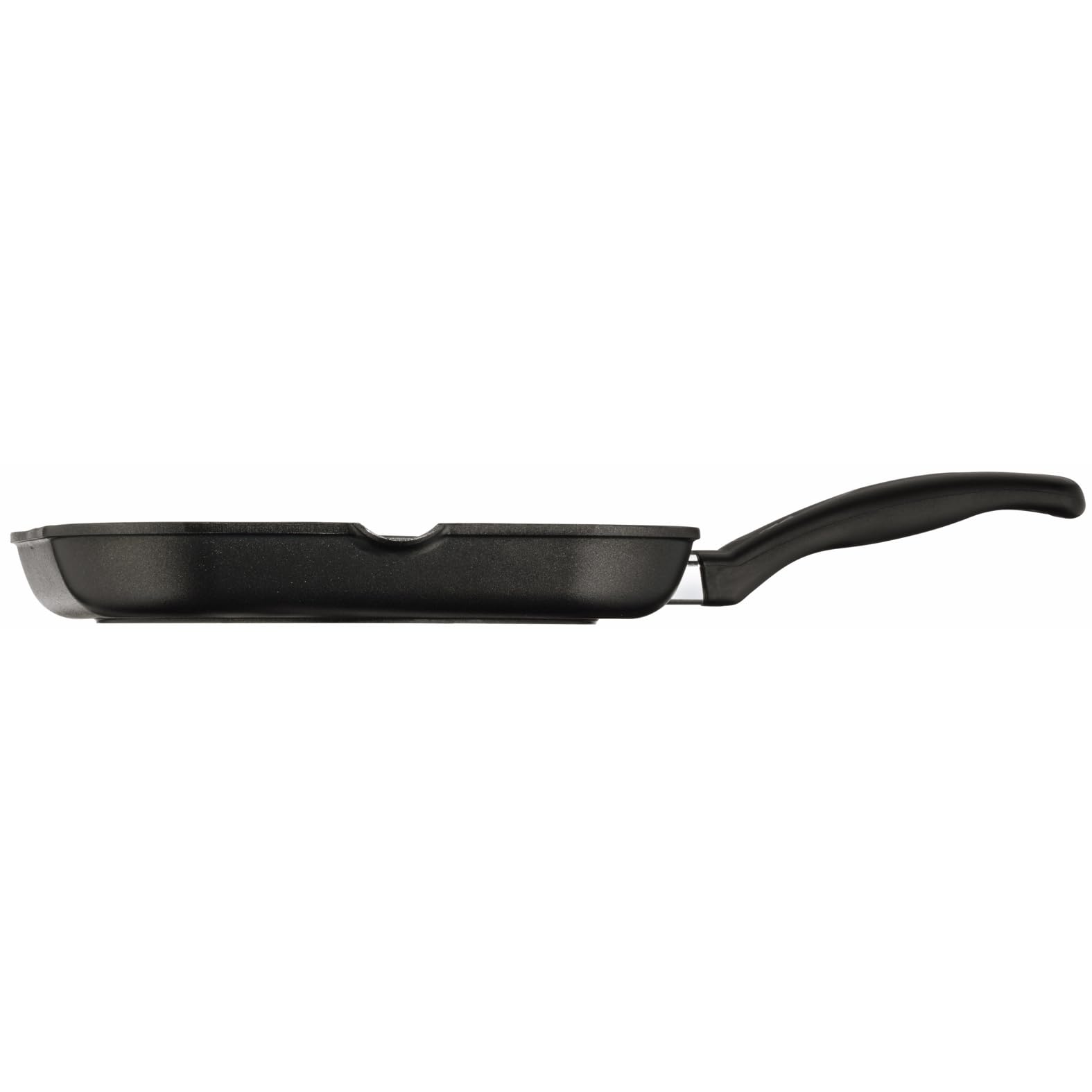 WMF Grillpfanne 27 x 27 cm mit Ausguss, Steakpfanne gerillt, nicht induktionsgeeignet, Aluminium beschichtet, Grill Pfanne ideal zum knusprigen Braten, eckige Pfanne, Kunststoffgriff mit Flammschutz