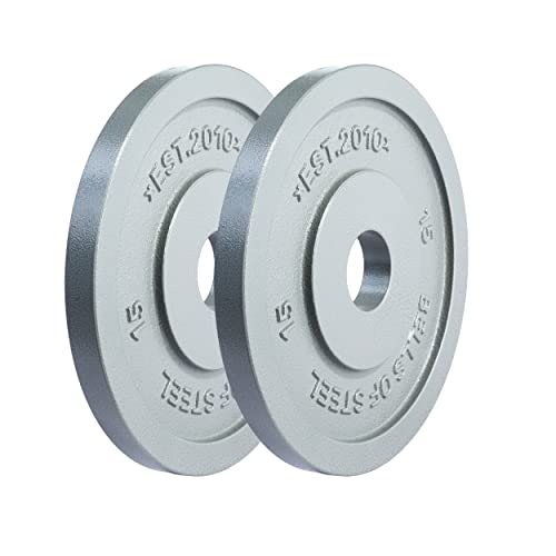 Image of Olympic Weight Plates [Bells of Steel] Cast Iron Machined Plates, Barbell Weights for Commercial and Home Gym, Strength Training Plates for Deadlifts, Squats, Bench Press, Shoulder Press