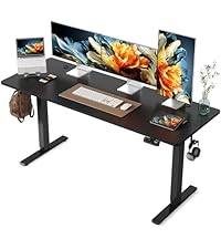 Amazon | YIHAYO 昇降デスク 高さ70-115cm 幅160cm 奥行き60cm 電動