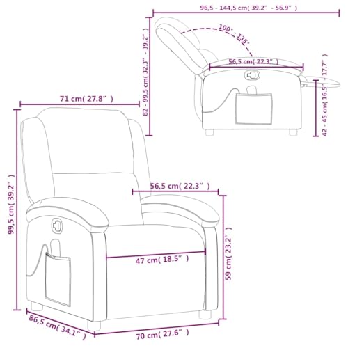 Sillón Confort Terciopelo Gris Oscuro Plegable miniatura 3
