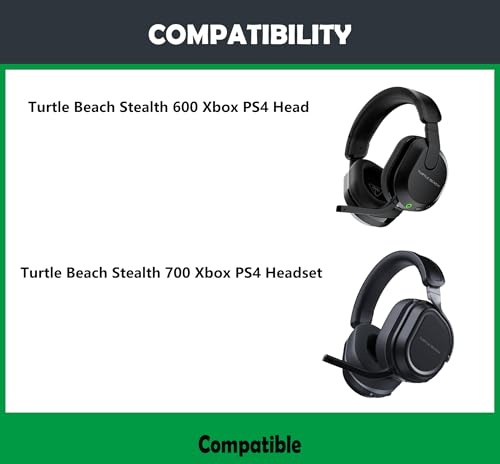 Image of Stealth 700 Xbox PS4 Earpads Cushion Replacement for Turtle Beach Stealth 600 /700 Xbox PS4 Headsets Ear Cushions with Protein Leather and Memory Foam