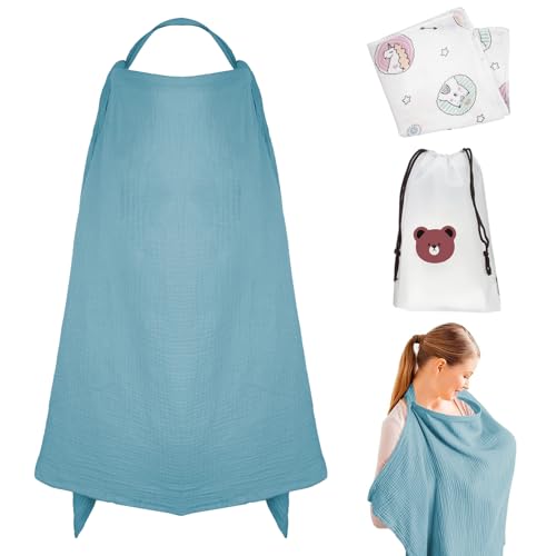 3 Stück Teiliges Stillschürze Set, Atmungsaktives Musselin Stilltuch für...