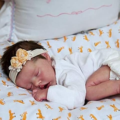 NAIXUE 18Inch Closed-Eye Baby Girl Doll Reborn Toy Doll Nurturing Doll Gift Cover