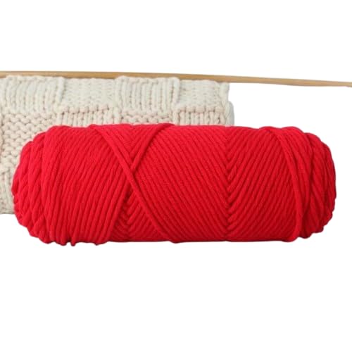 Hilo de lana para proyectos de tejer y ganchillo, hilo teñido a mano de primera calidad, hilo de lana suave y duradero, hilo de ciudad natal, hilo de peso de 500 g, color rojo