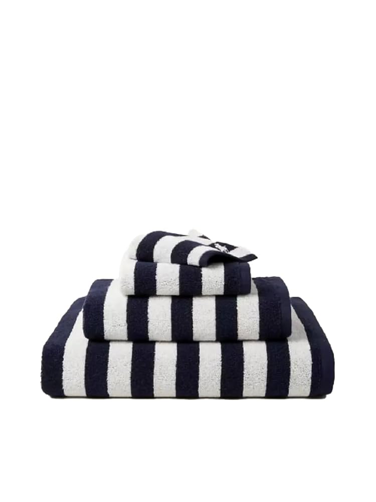 Ralph Lauren 大判ストライプタオルTBLKT オックスフォード ストライプ スモールシングル タオルケット