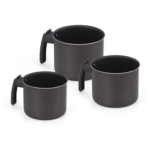 Jogo Leiteira Fervedor 3 Peças Antiaderente Preto 12+14+16cm