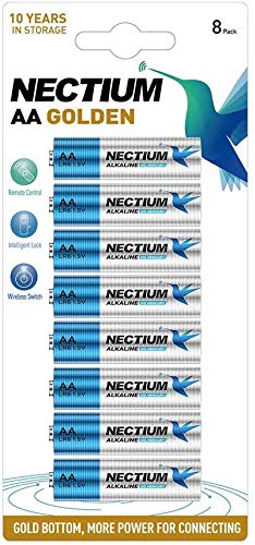 Nectium Superior Performance Aa Batteries 8 Count Alkaline Pure-Gold-Bottom Iot Batteries Ultra Power Long Lasting For Iot Devices Smart Lock #TOP6
