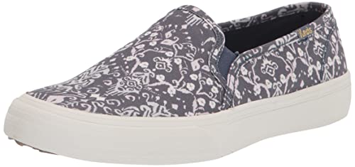 Image of Keds Womens Double Decker Canvas Slip On Sneakers Shoes Casual - Black