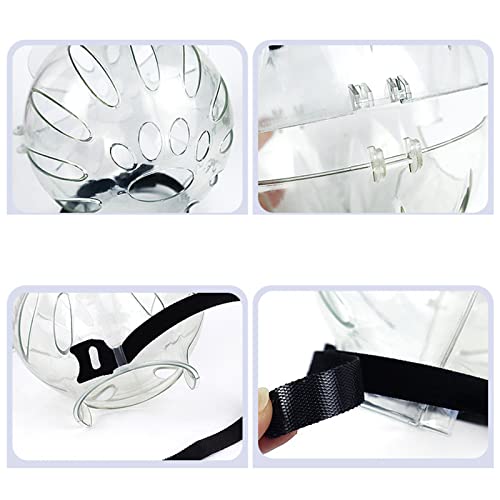Muloo Pet Recovery Space Helmet Anti-Lick/Anti-Bite Cat Head-Cover Breathable- Helmet Cat Grooming Help Supplies Cat Headgear As The Picture Shown, Small