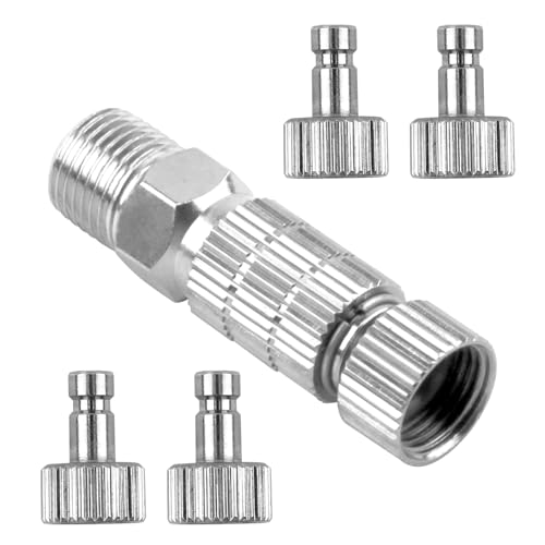 5 Pièces Kit d'Adaptateurs pour Aérographe, Raccords Mâles-Femelles Universels 1/8