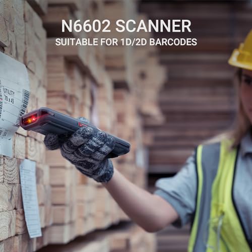 SVANTTO Android Barcode Scanner with Full Size Numeric Keyboard, 1D/2D/QR Handheld PDA, 5000mAh Big Battery Data Terminal Inventory Scanner with 2/3/4G WiFi BT for WMS