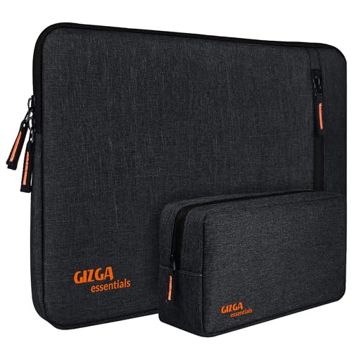 Gizga Essentials Laptop Sleeve for 14.1 Inch Laptops with Accessories Pouch | Laptop Cover Bag with Front Pocket | Water-Resi