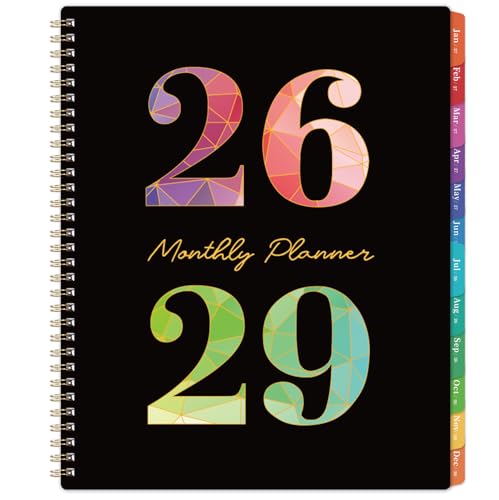 2026-2029 Monthly Planner - 3 Year Monthly Planner 2026-2029 July 2026 - June 2029 36 Months Calendar with Colorful Tabs & Inner Pocket 9 x 11